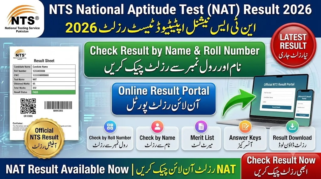 NTS National Aptitude Test NAT VII Result Merit List 12 July 2026